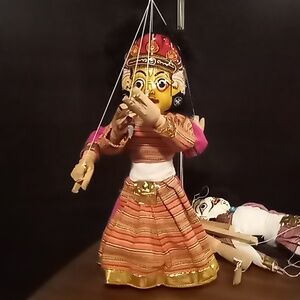 Vintage Napoli Marionettes- Handmade - Unique - A pair 15 in